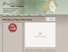 Tablet Screenshot of myembellishsalon.com